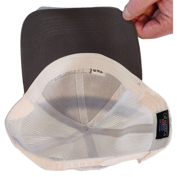 CAT Trucker Hat Cap Men’s Gray/ Black Mesh Strapback Butler CAT - Picture 9 of 9